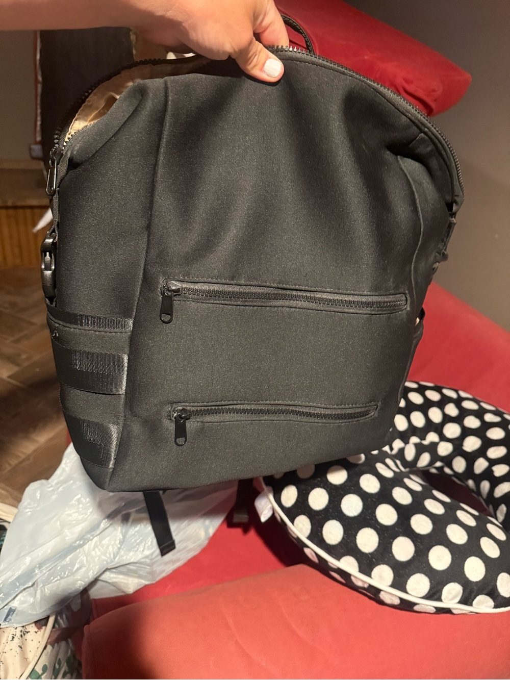 Diaper Black Everyday Backpack - Minimal Design